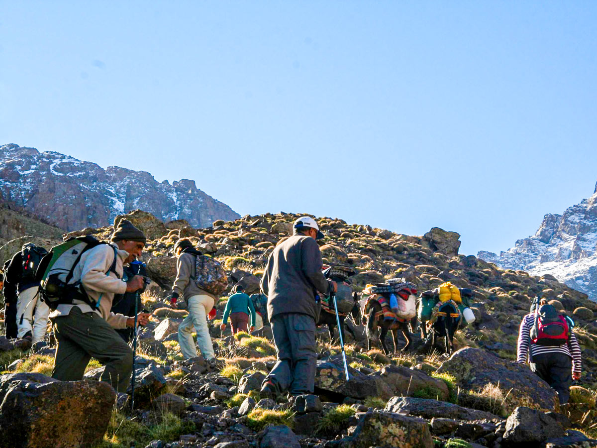 Mountain views on Mt Toubkal Circuit Trek in Morocco