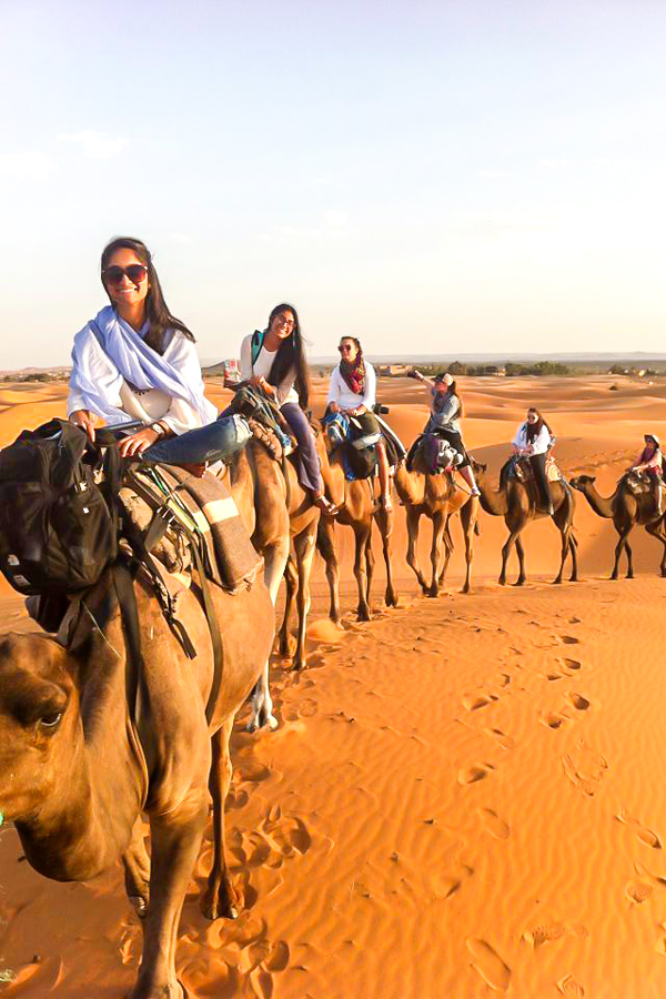 Merzouga Overland Tour in Morocco involves camel riding