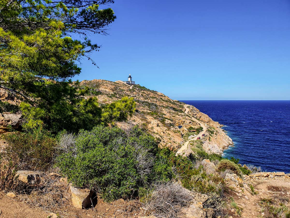 Approaching La Revellata on a trek in Corsica to Corte Calvi