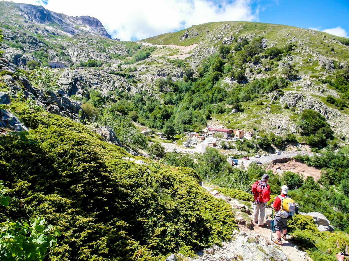 Approaching gite on GR20 South Trek in Corsica