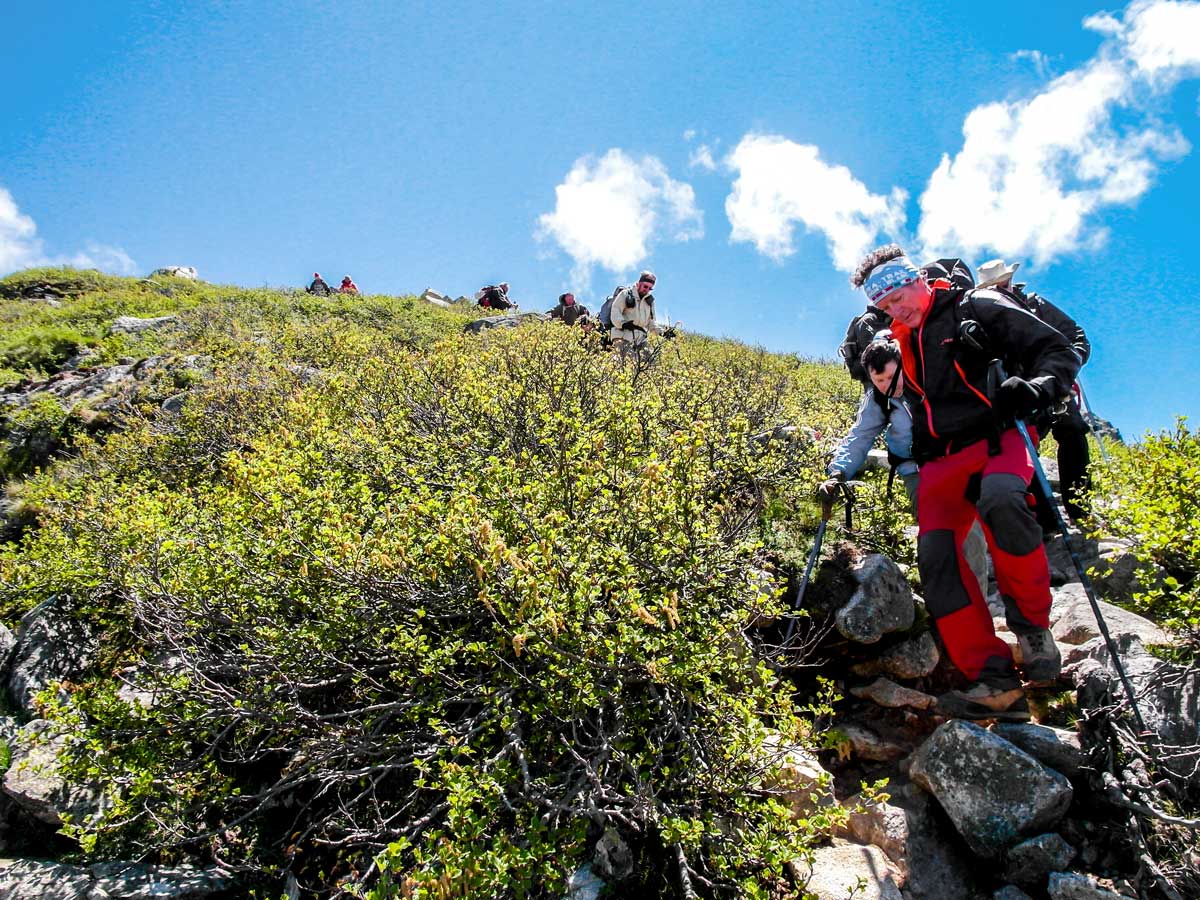 Descending between Bocca di Verde and Cozzano on GR20 South Trek in Corsica