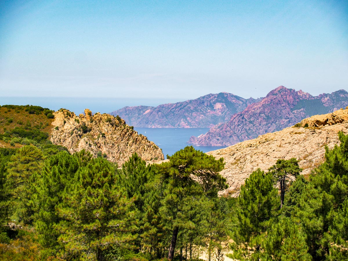 Scala to Piana trek in Corsica has beautiful coastal views