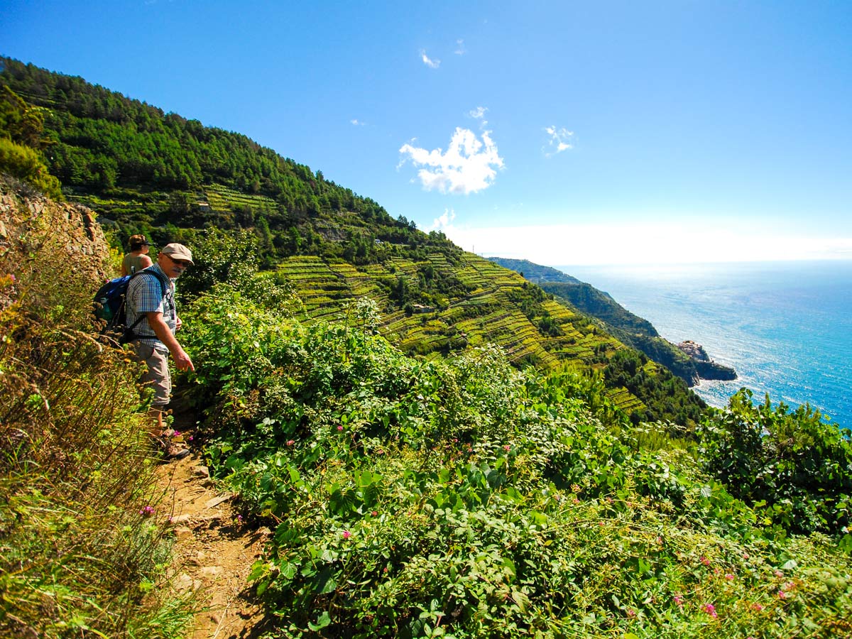 Coastal views on Self guided Genoa to Sestri Levante trek in Italy Cinque Terre