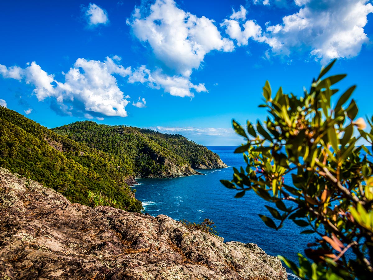 Coastal views on Sestri Levante to Porto Venere trek in Cinque Terre Italy