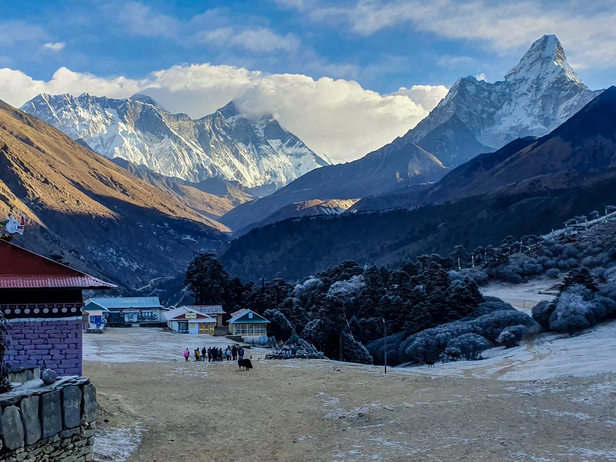 Cold morning on Everest Luxury Lodge Trek in Nepal