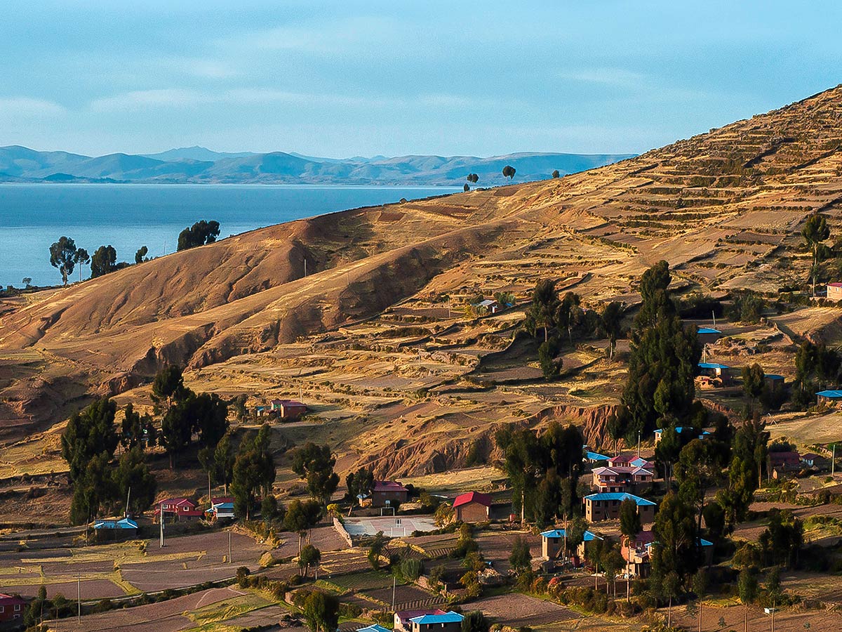 Terraced hill on Peru Active Tour