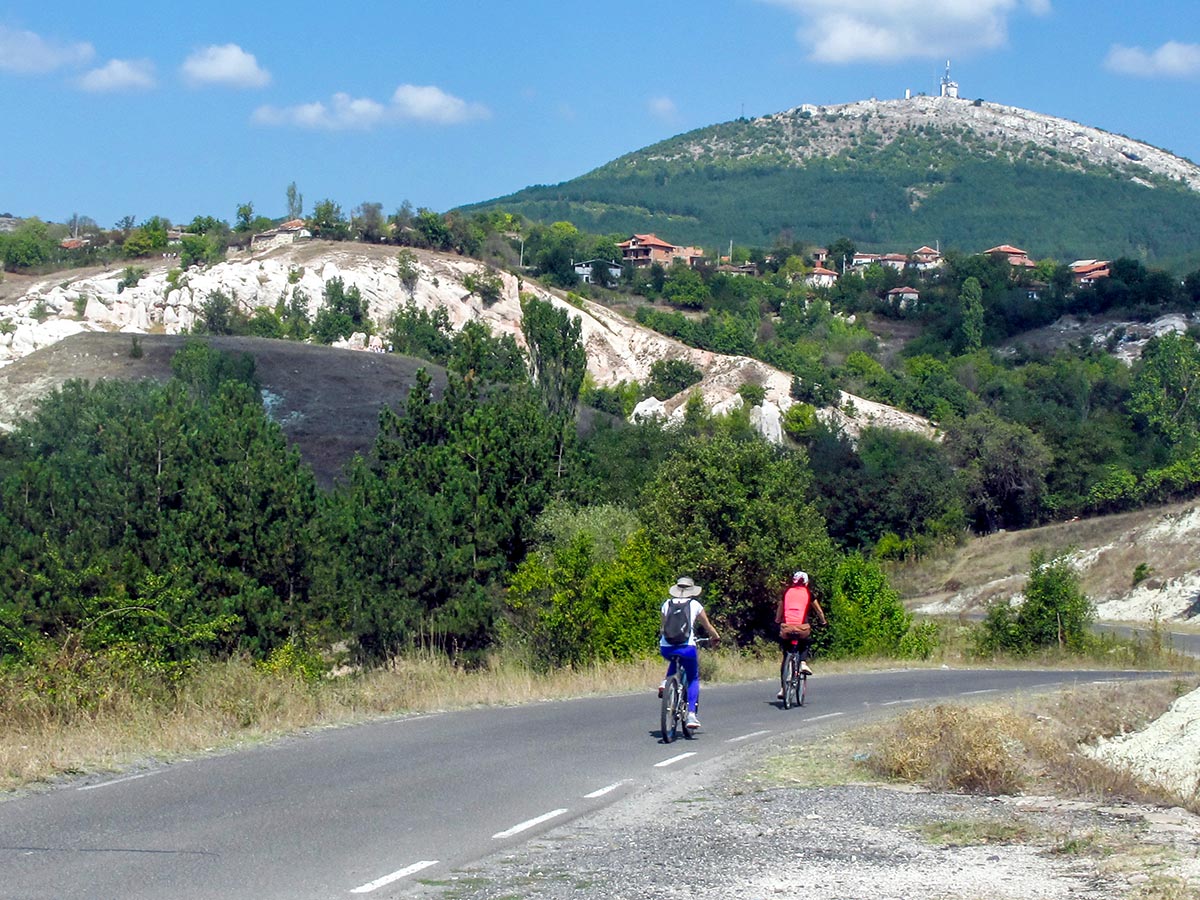 Cycling through the Vacha valley on day 6 of Rhodope Cycling Tour