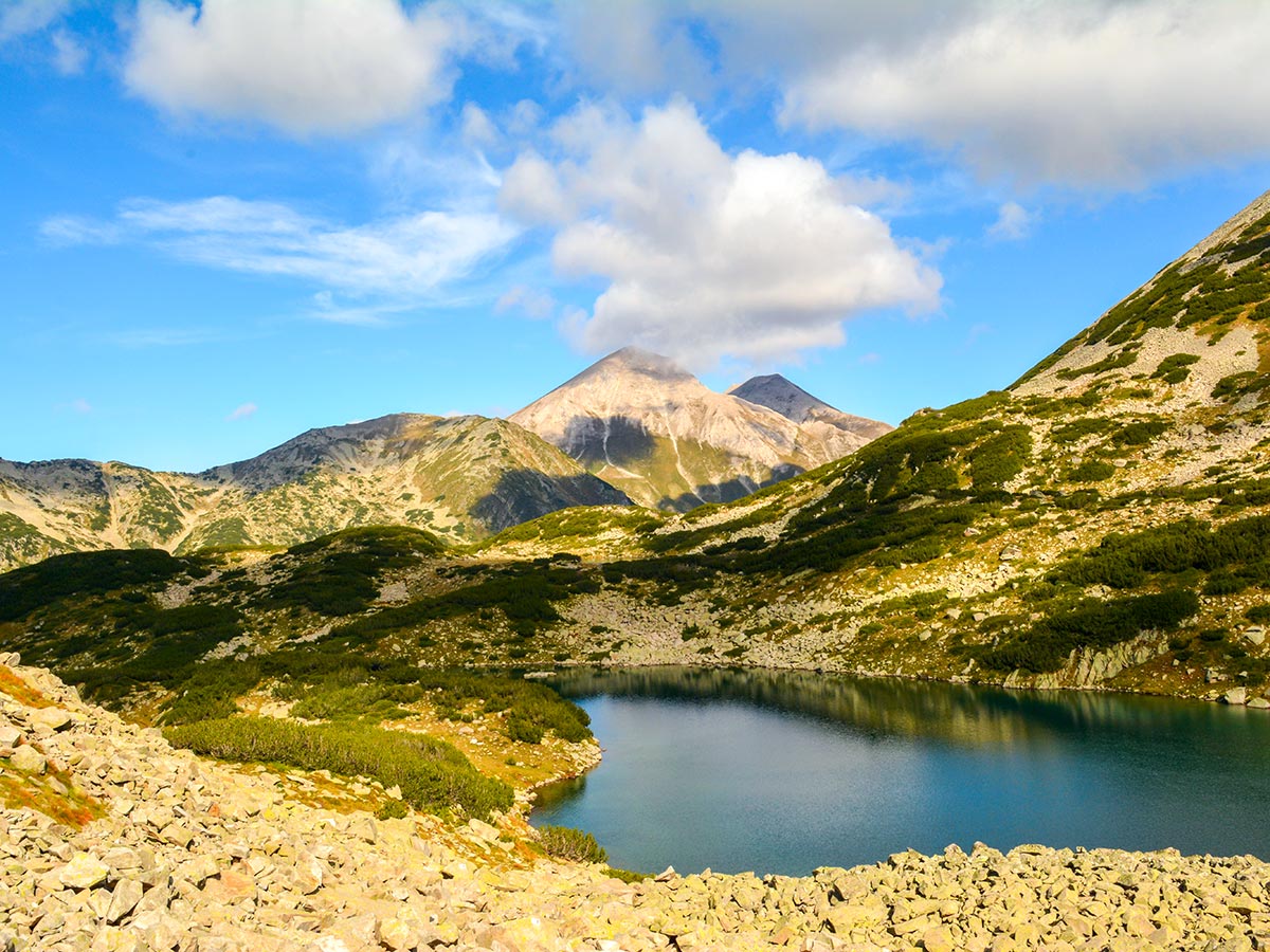 View across the Bunderitsa lakes in Pirin on The Summits and Ridges of Bulgaria trek