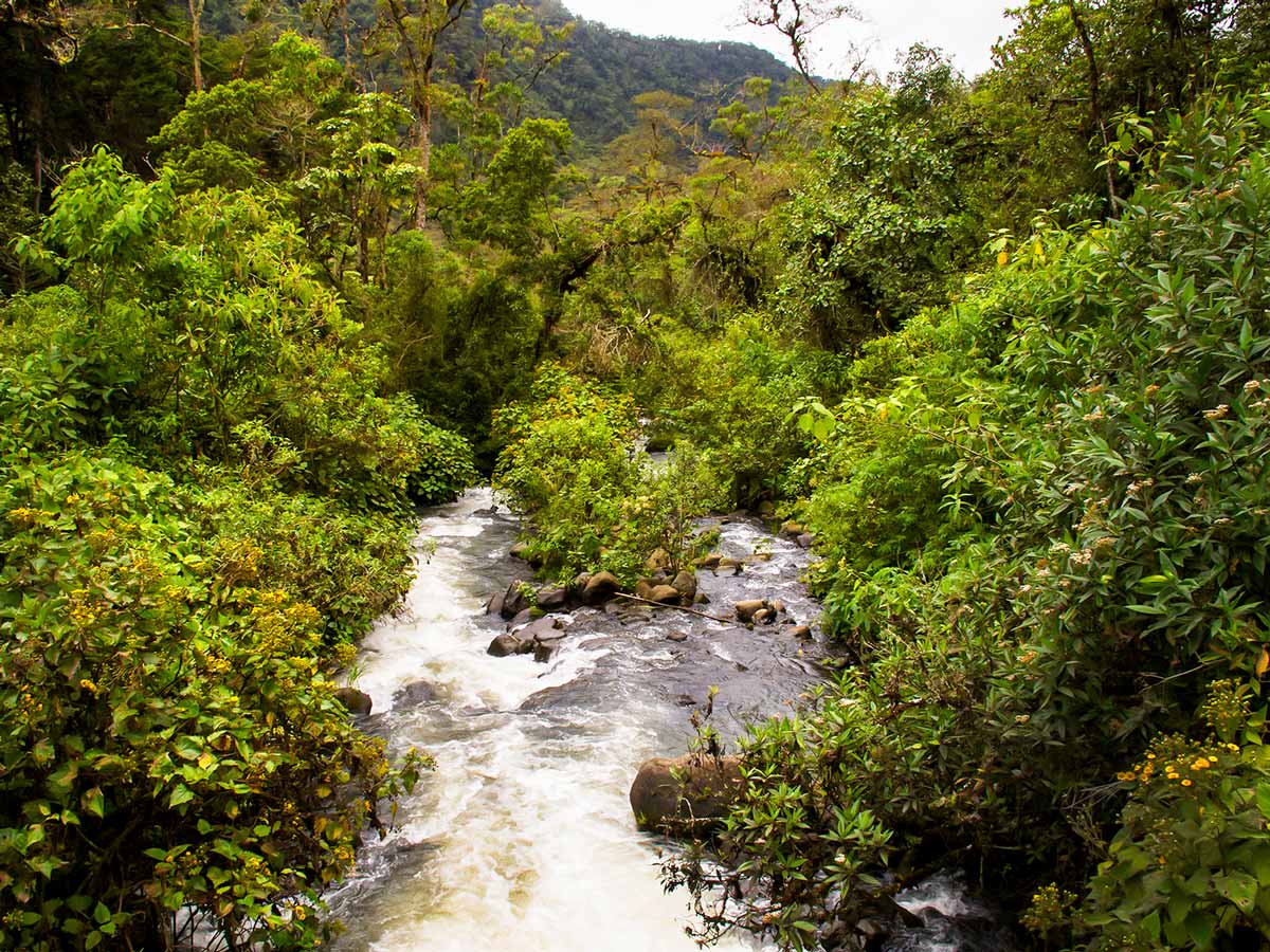 Crossing the river on Colombia Off Road Tour in Colombia