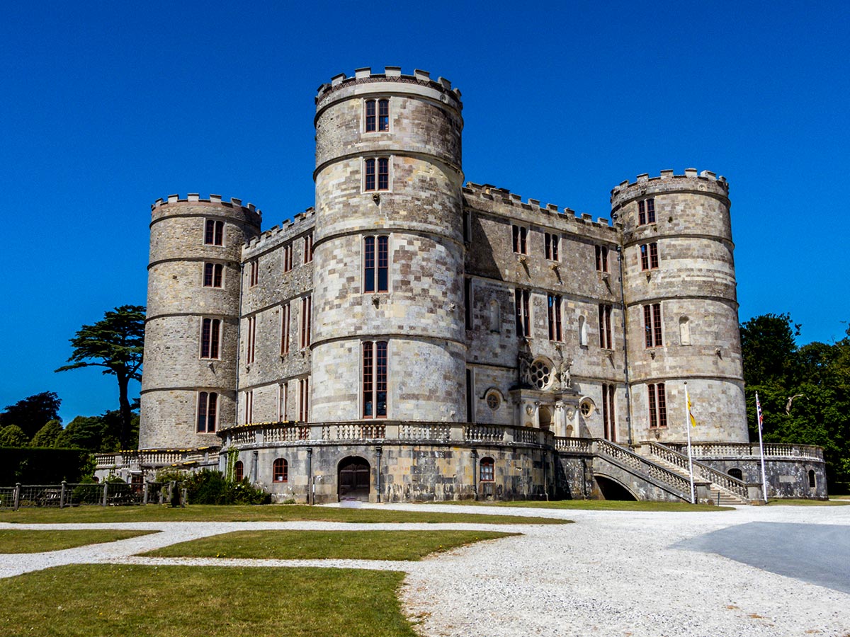 Lulworth Castle on South West Coast Path walking tour in England