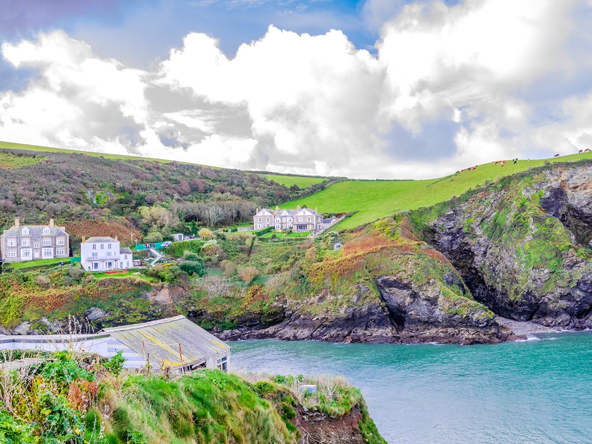 South West Coast Path leads along the village of Port Isaac