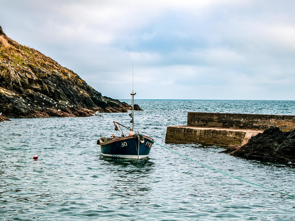 Portloe as seen on South West Coast Path of South Cornwall