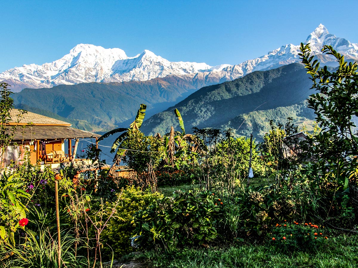 Stunning Himalayan mountain views on Family Adventure Tour in Nepal