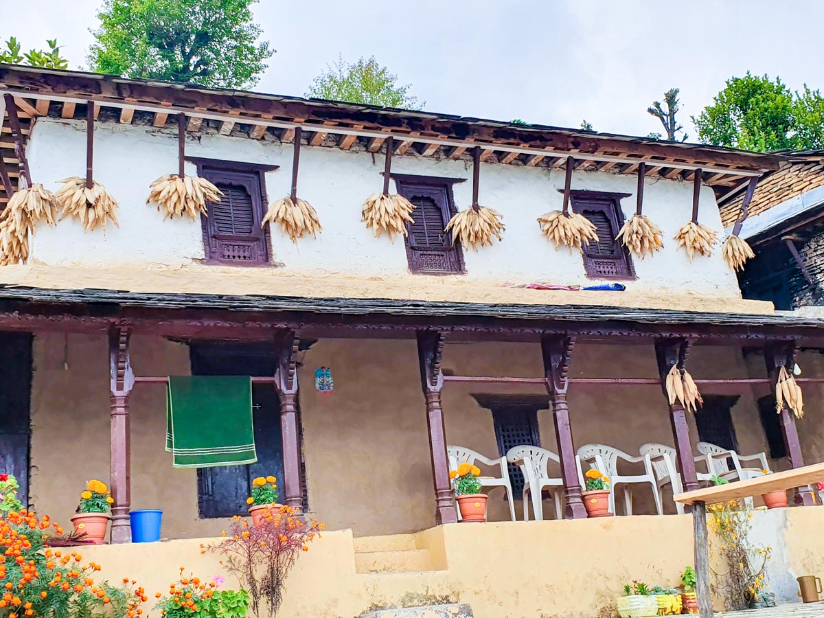 Cozy trekking lodge along the trail of Ghorepani and Poon Hill trek in Nepal