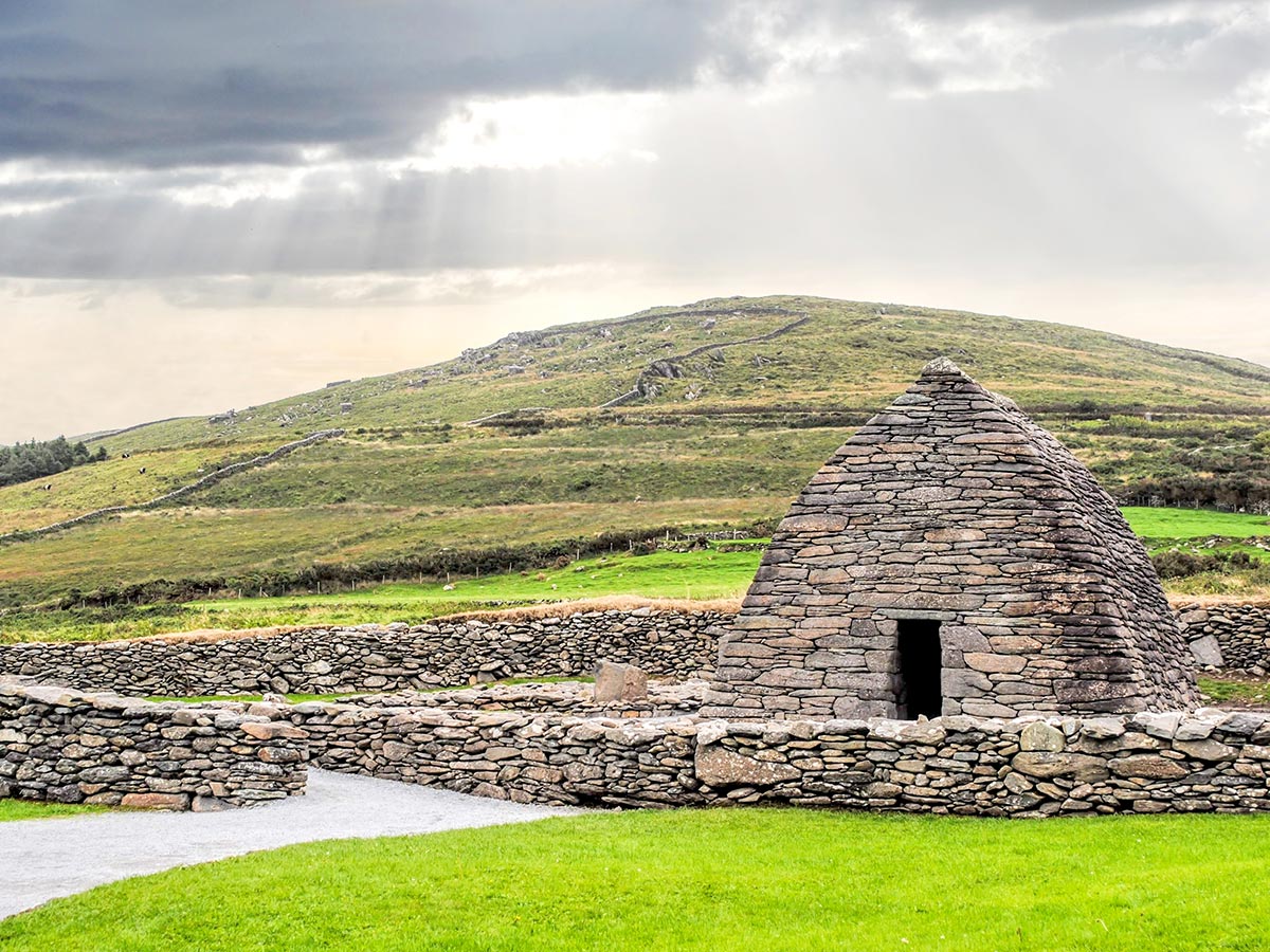 Deluxe Cycling in Kerry Mountains Tour includes biking to Gallarus Oratory