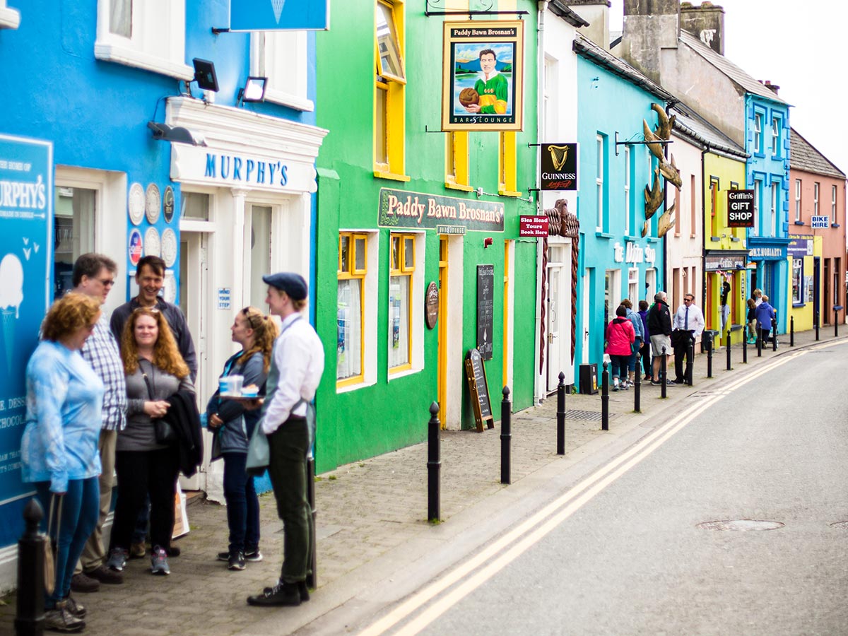 Deluxe Hiking Kerry Mountains tour includes visiting the Dingle town