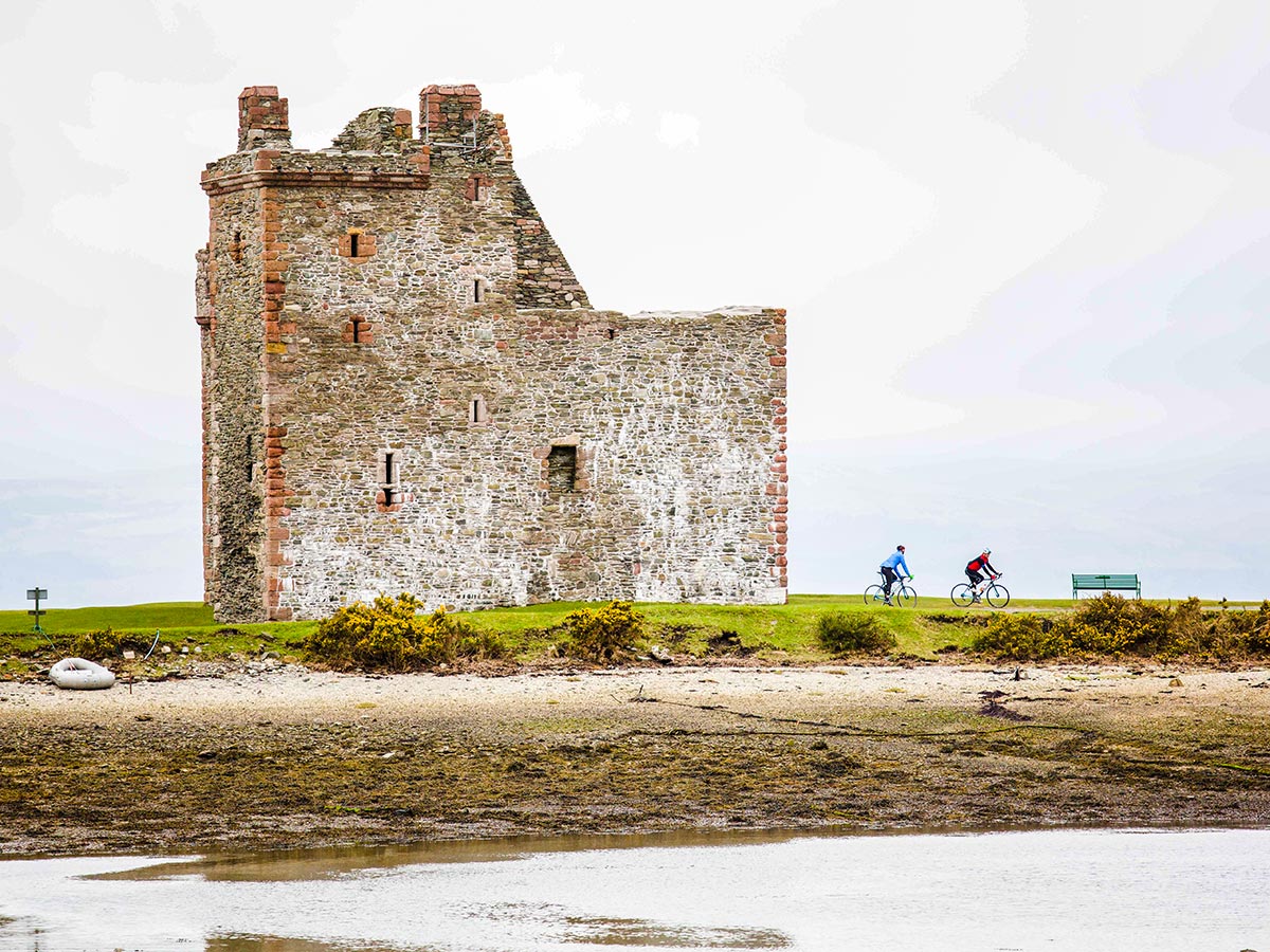 Beautiful old castle in the Arran Isle on Arran Islay and Jura Road Biking Tour