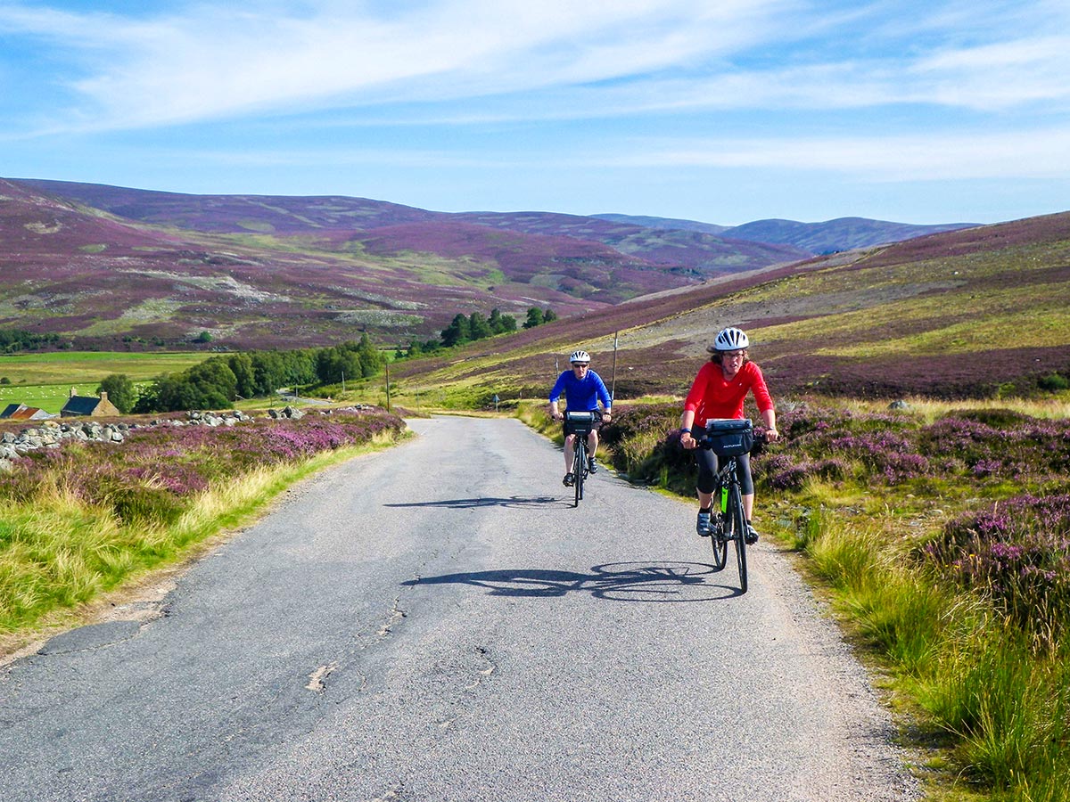 Two bikers on Road Cycling tour from Inverness to Edinburgh