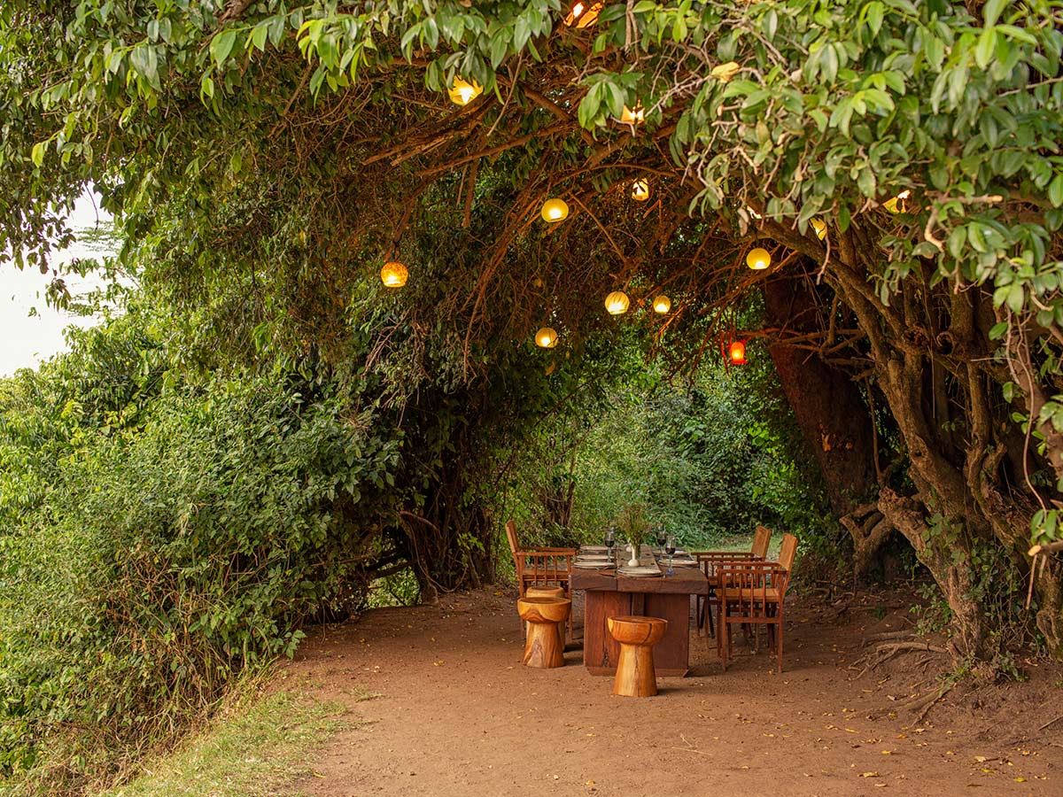 Lunch time in one of the beautiful camps on Classic Safari Nyota Tour