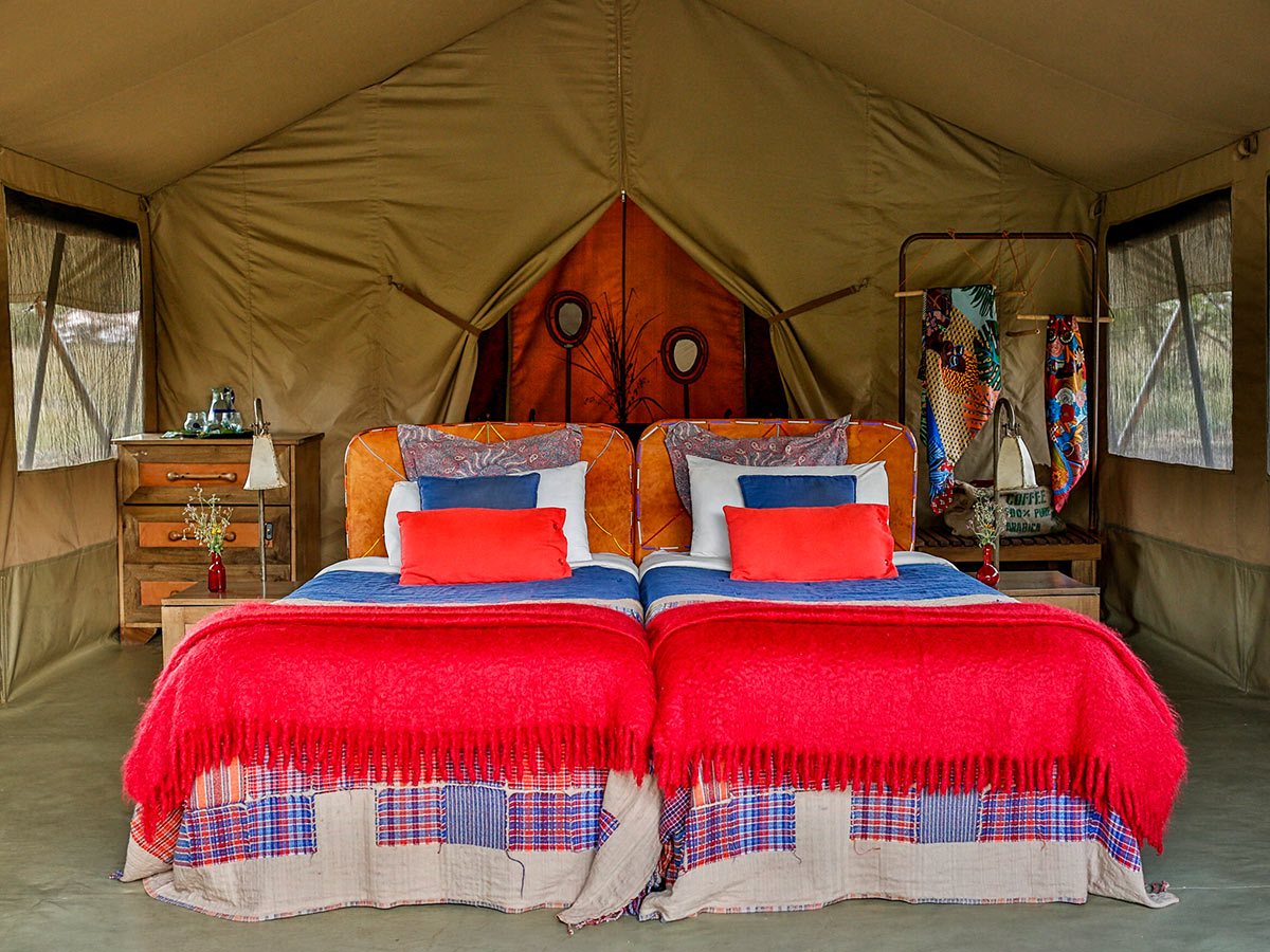 Luxurious tent in one of the parks on Classic Safari Nyota Tour in Kenya and Tanazya