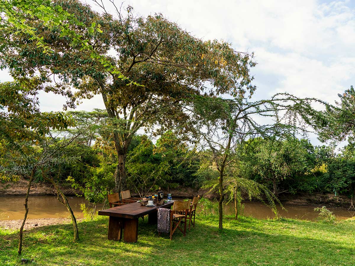 Lunch table in one of campsites on Tanazia and Kenia Safari