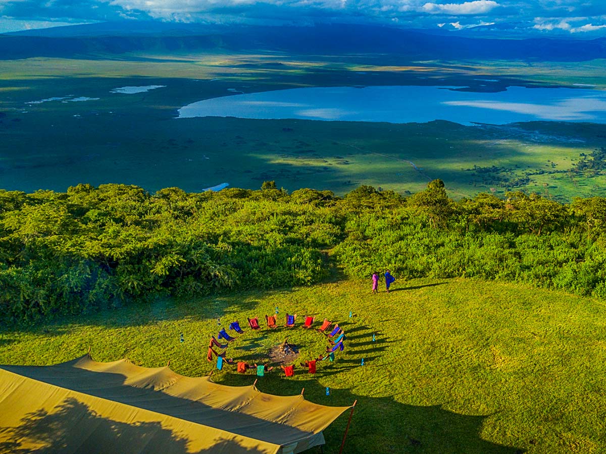 Panoramic view from one of the campsites on Tanazia and Kenia Safari Tour