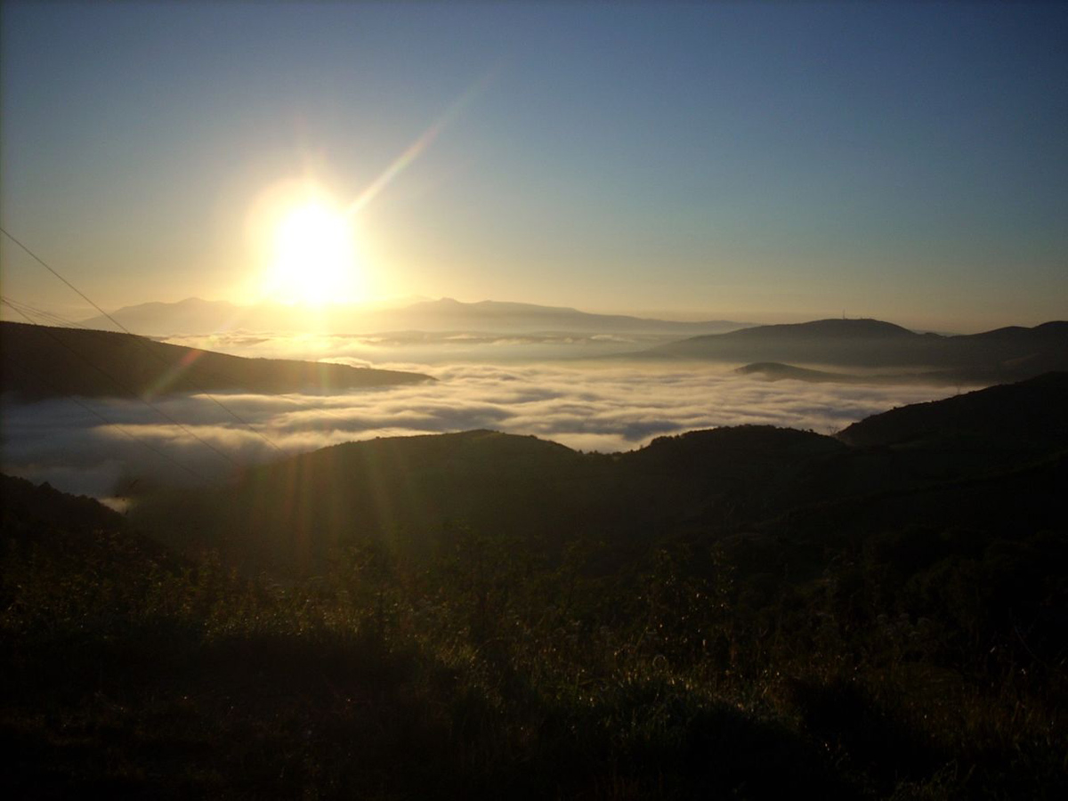 Beautiful sunset in Northern Portugal