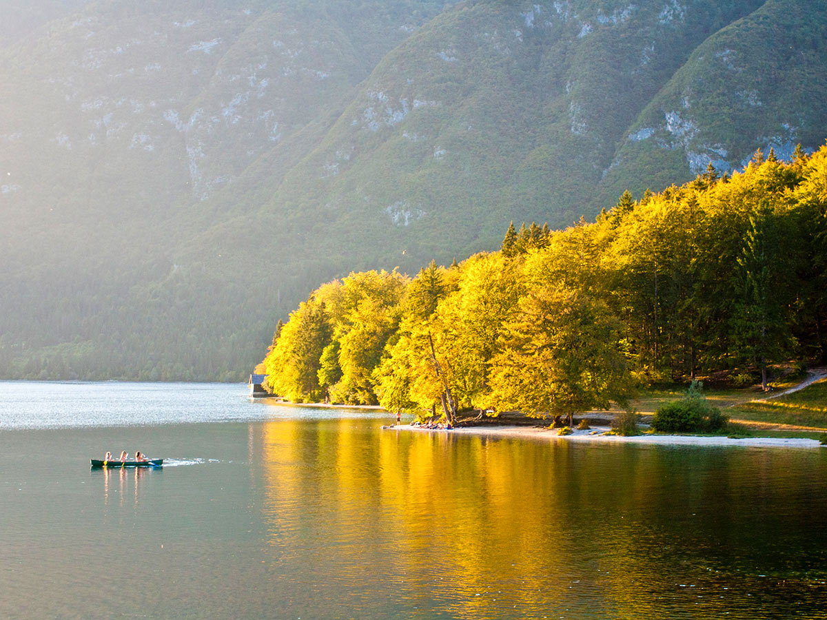 Autumn near the lake Bled in Slovenia seen on Best Walks in Slovenia Tour