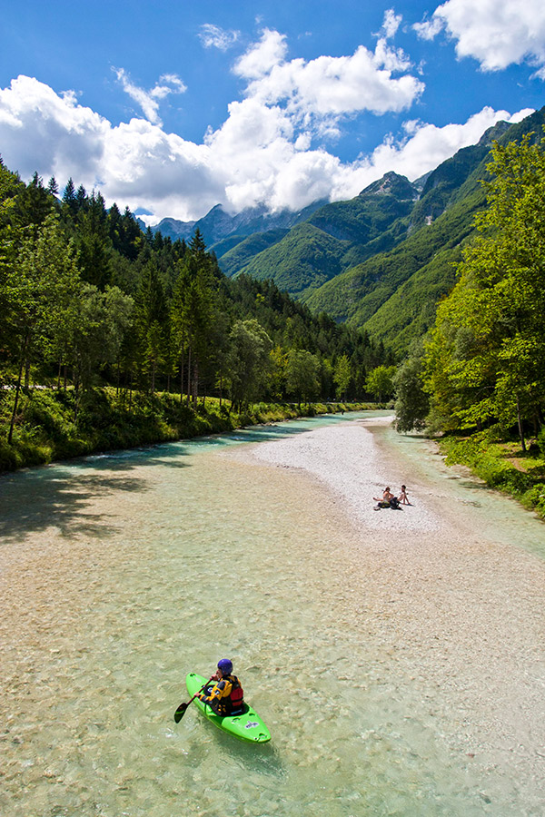 Kayaking in Soca Valley Slovenia