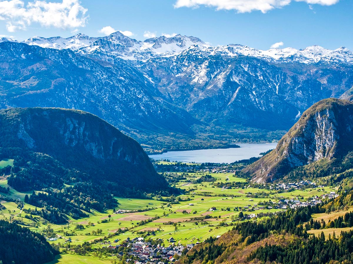 Expansive valley views seen on Best Walks in Slovenia Tour