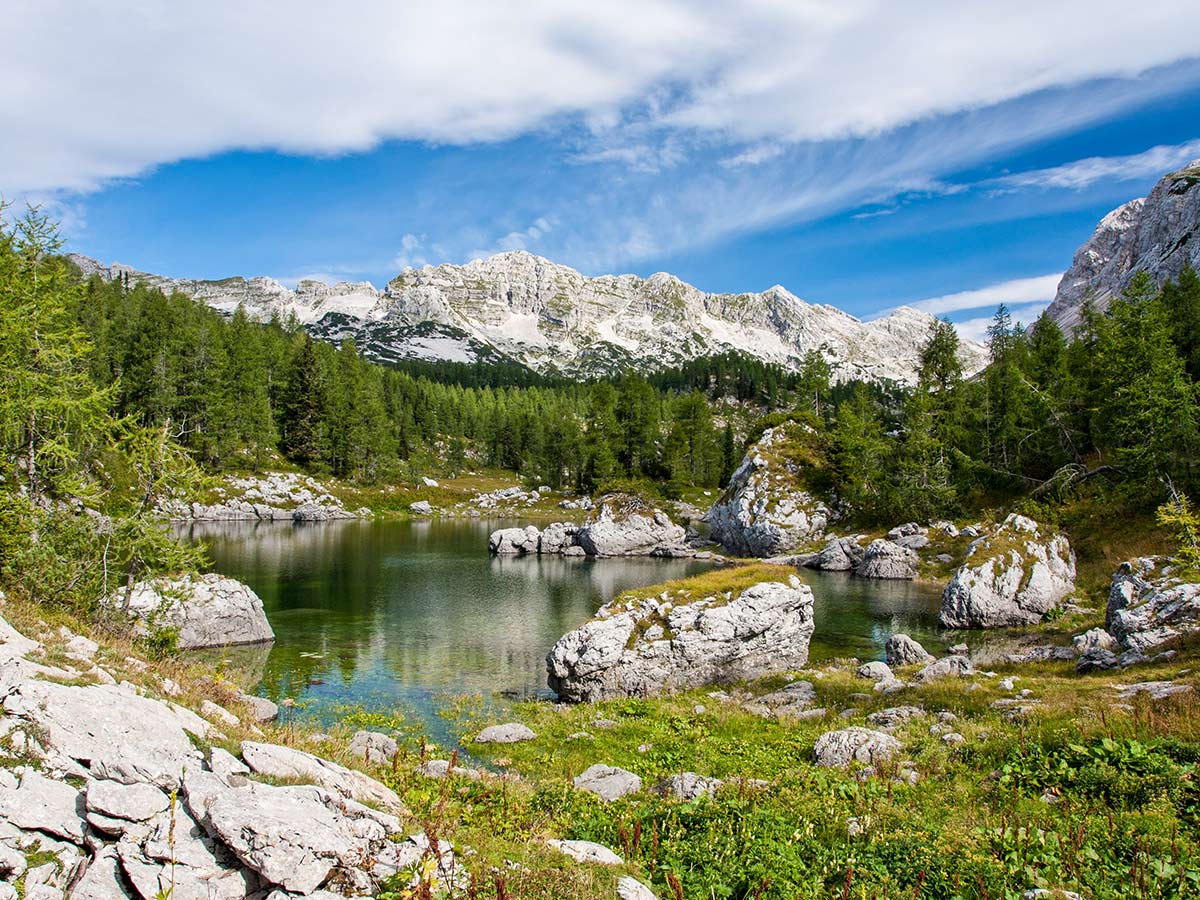 Expansive views around Kanjavec in Julian Alps