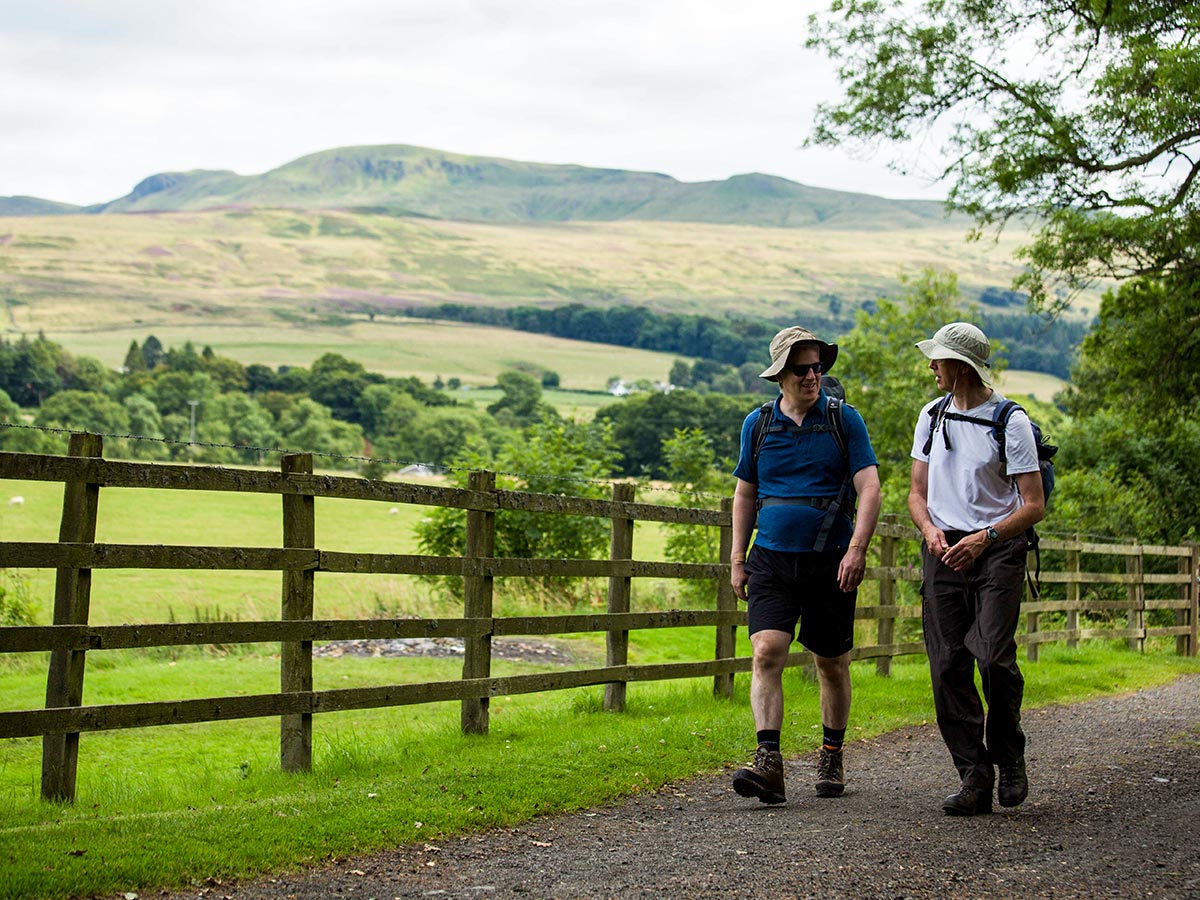 Two hikers on West Highland Way walking tour