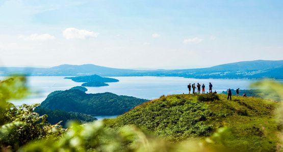 Beautiul view of the lake seen on West Highland Way walking tour