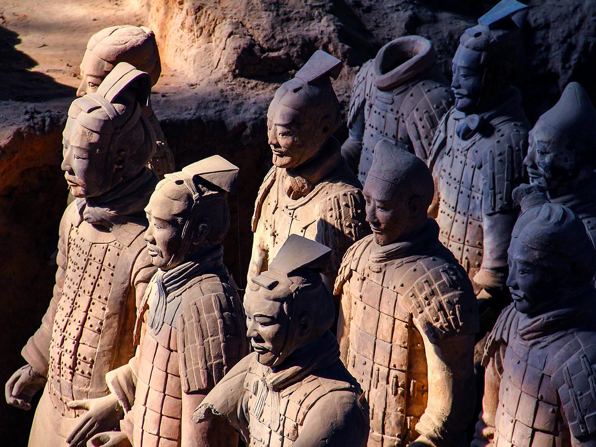 Terracota Army in Xian seen on Highlights of China Tour