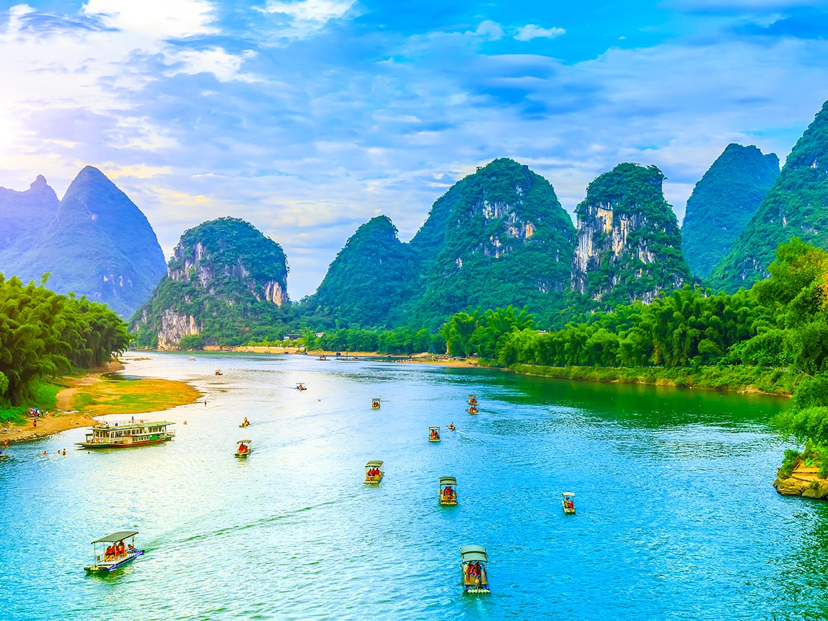 Yangshuo region usually leaves Hike and Bike China Tour Travellers breathless