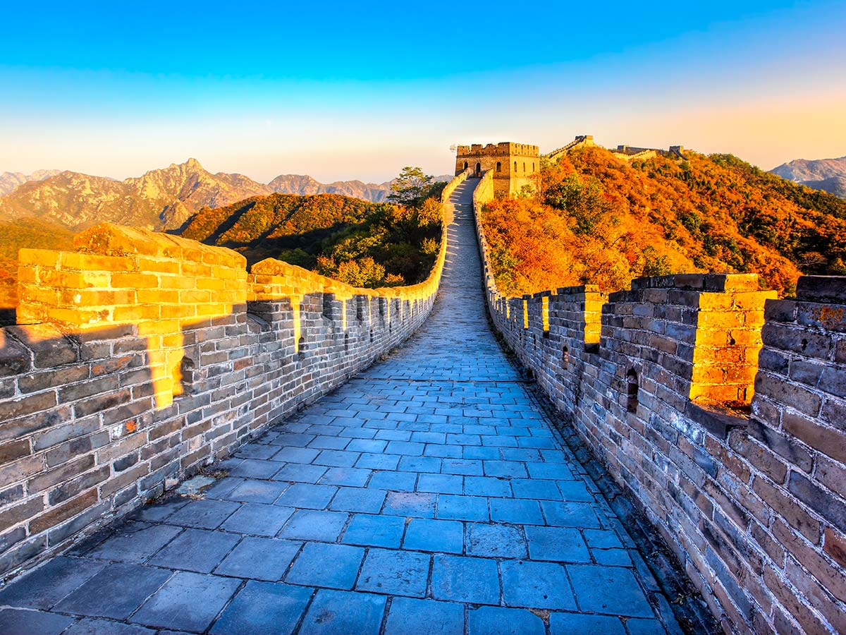 Walking on the Great Wall during the sunrise is an amazing experience of the Wild China Tour