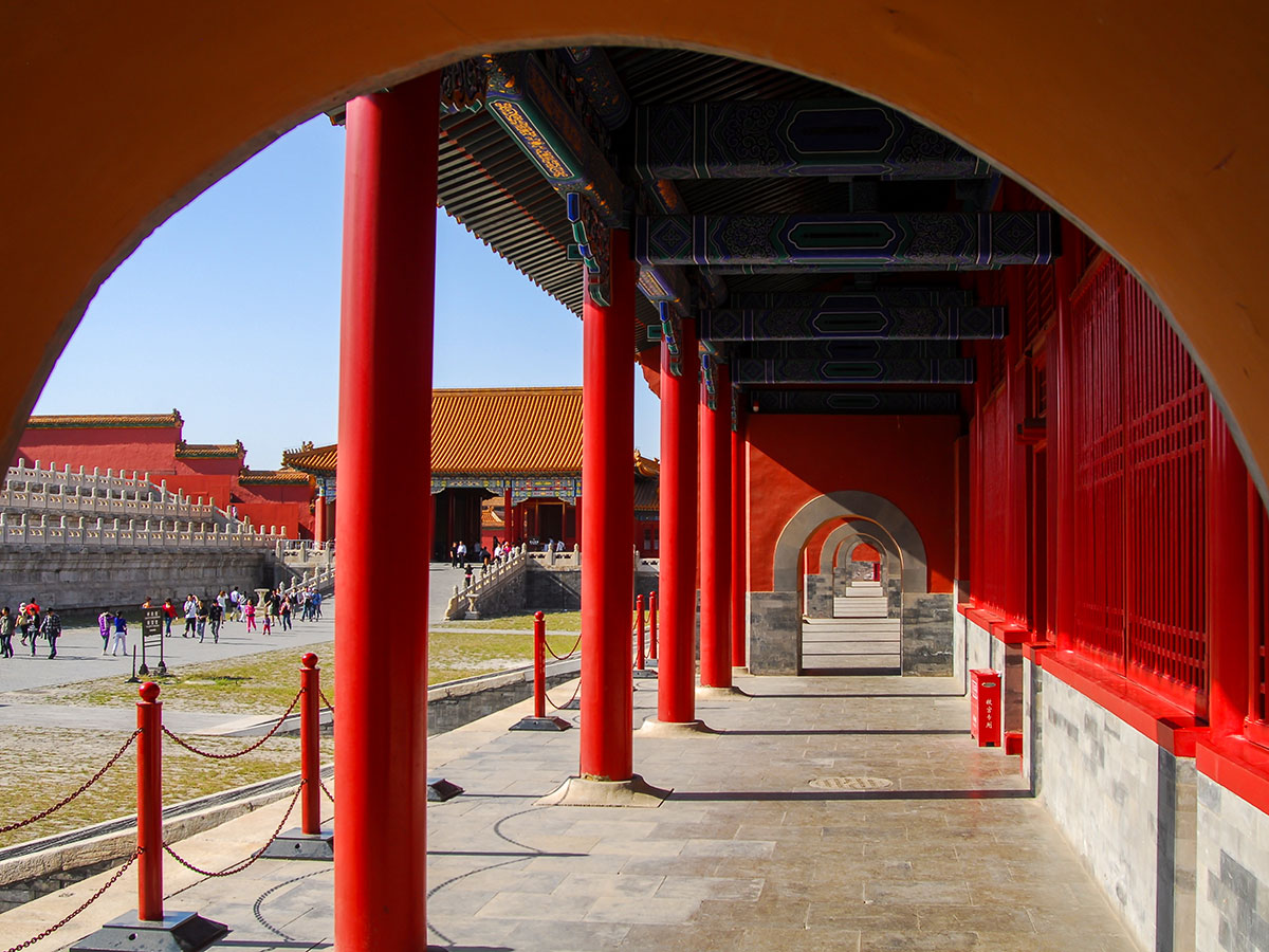 You will see a lot of red color in Beijings architecture on Wild China Tour