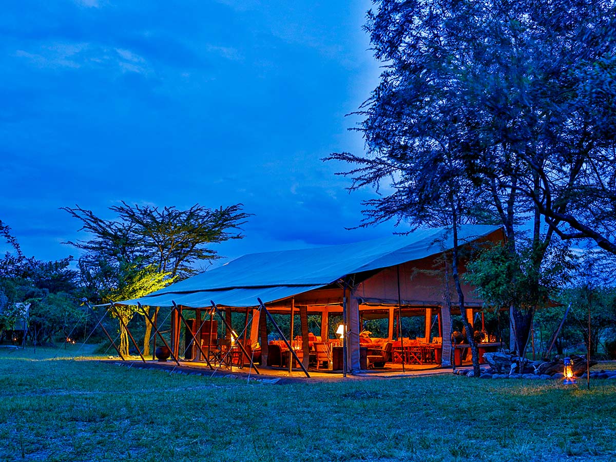 Beauitiful campsite in Maasai Mara one of the accommodations during the Great Migration Safari Tour in Tanzania