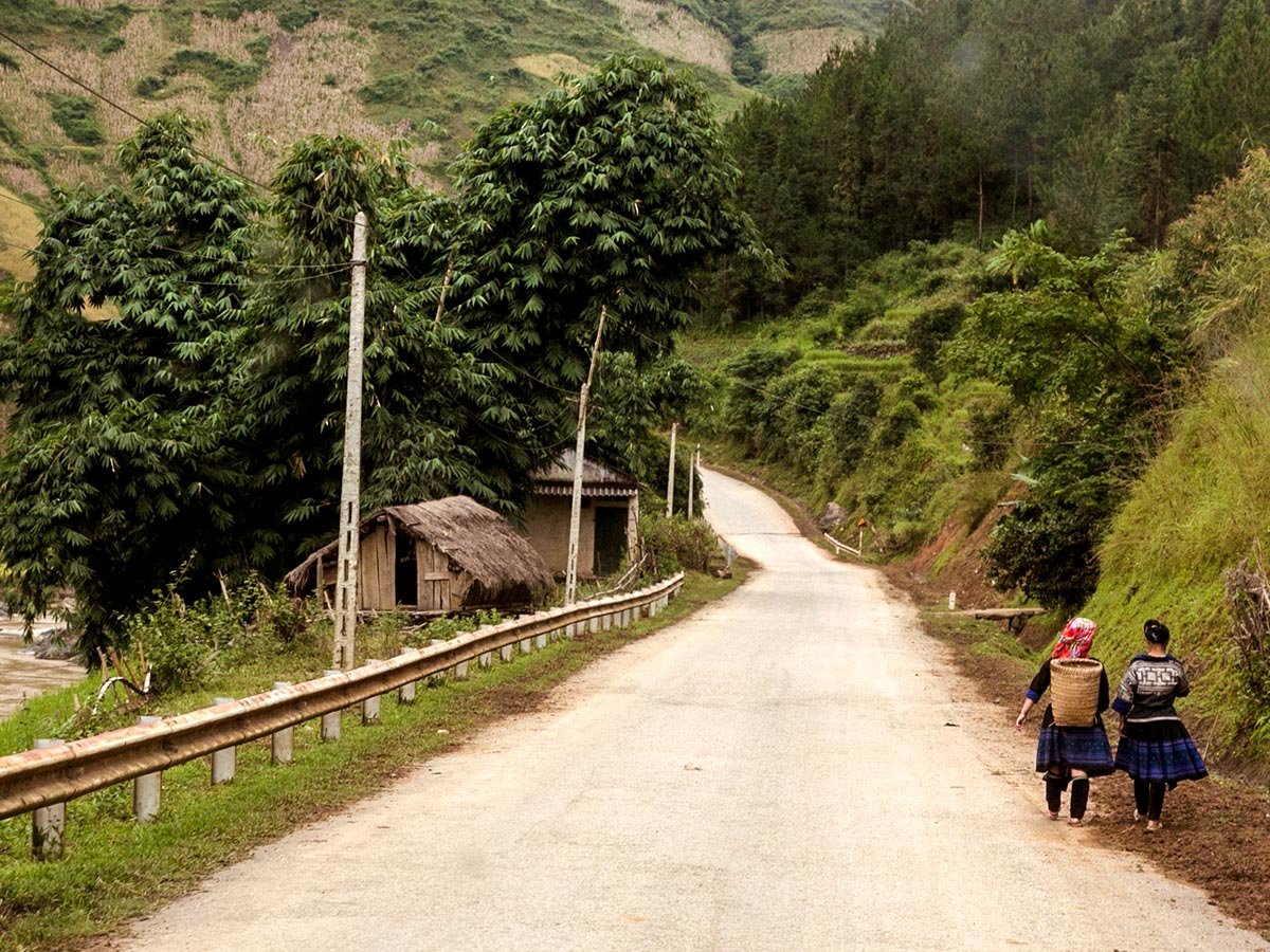 Wide path of North Vietnam Mountain Trek