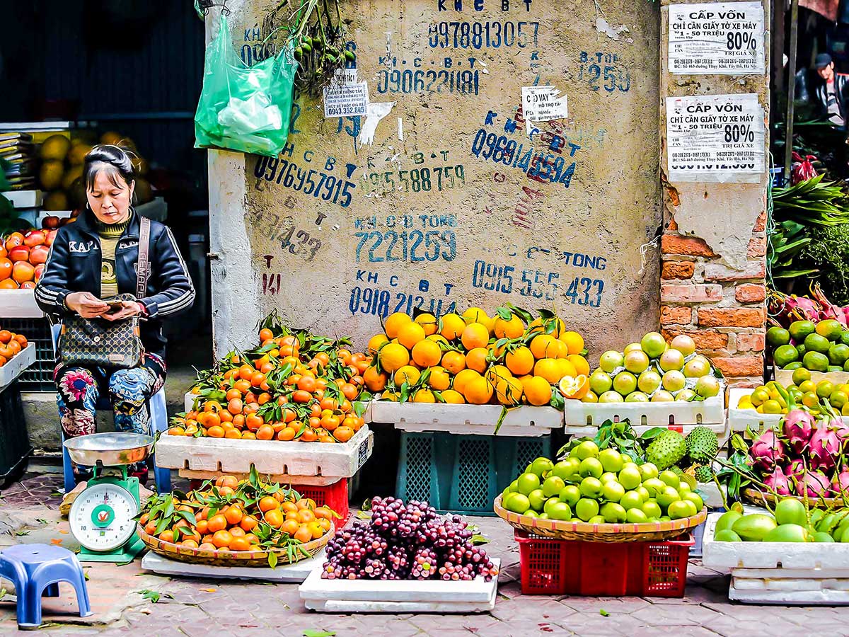 Hanoi local street fair visited on Vietnam Life and Cuisine Tour