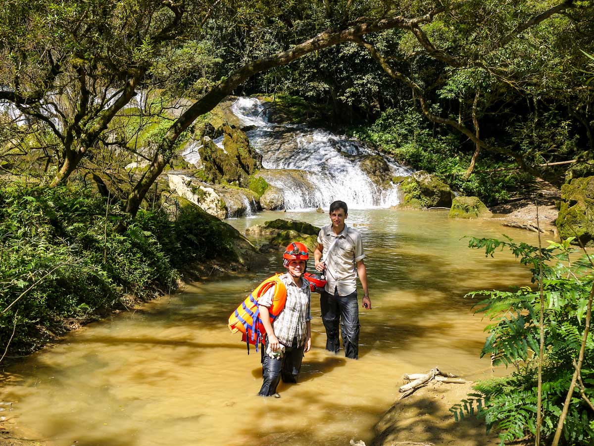 On a way to Tu Lan cave on Vietnam Natural Treasure Tour