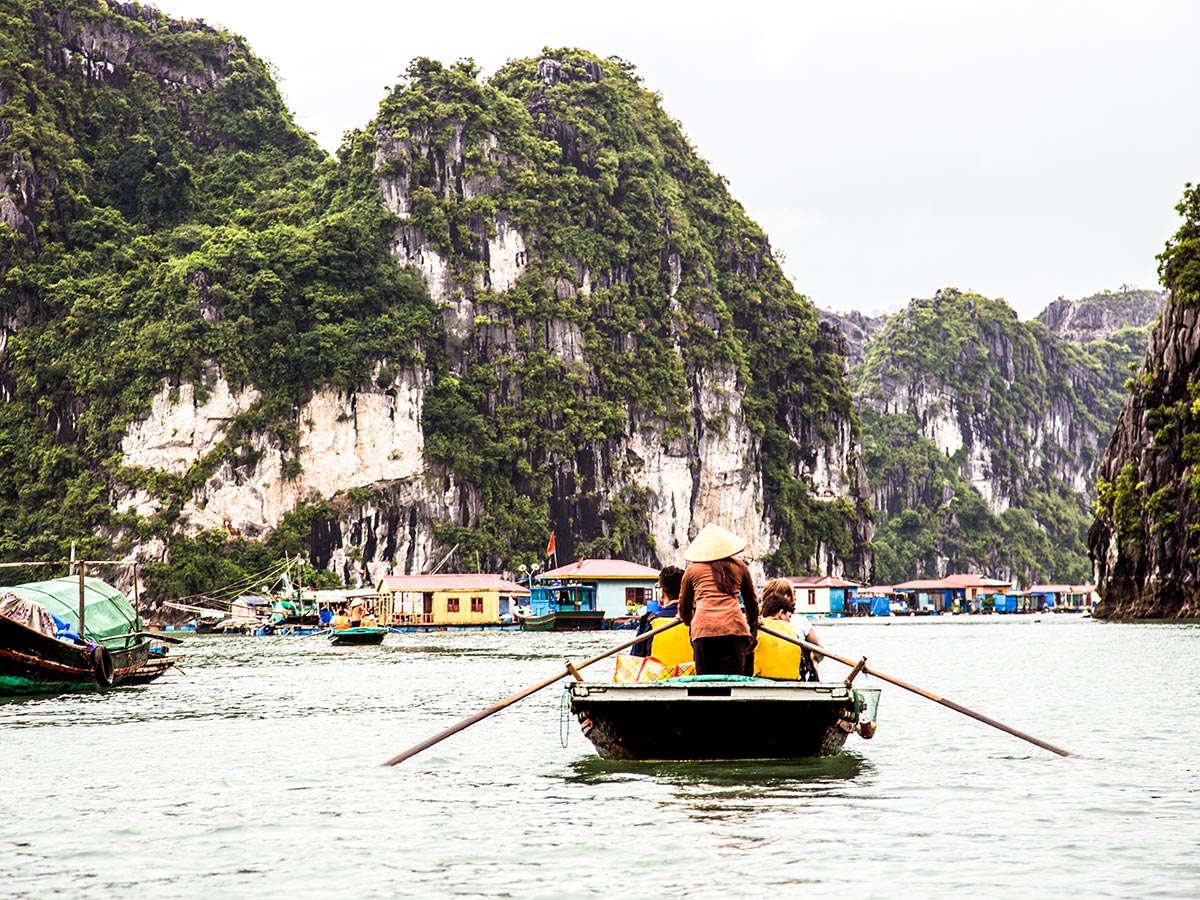 Swimming in Halong Bay is one of the highlights of Best of Vietnam Trek