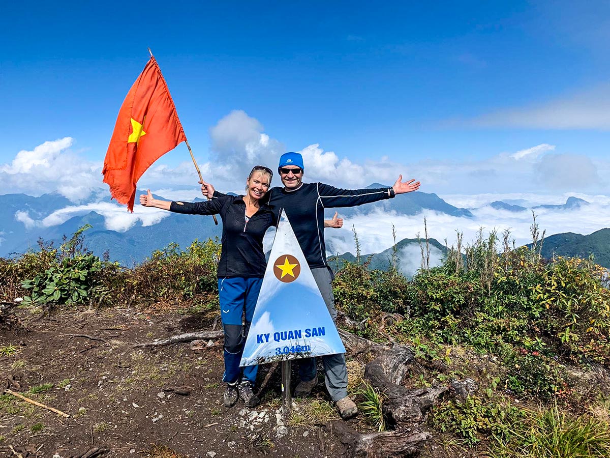 Top of Ky Quan San on Best of Vietnam Trekking and Cruising Tour