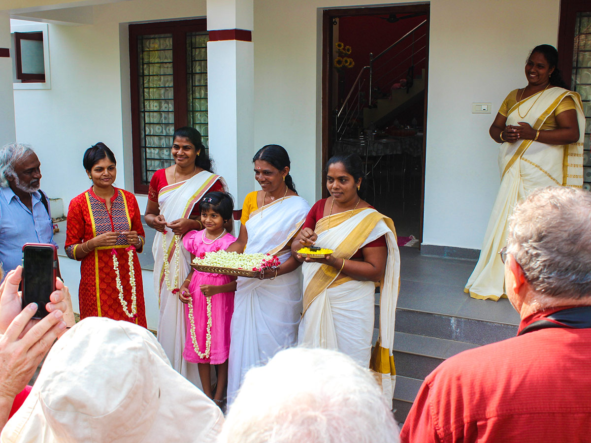 Greeting ceremony on Western Ghats Luxury Trekking Tour