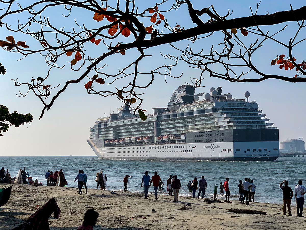 Cruise ship in Cochin Kerala India