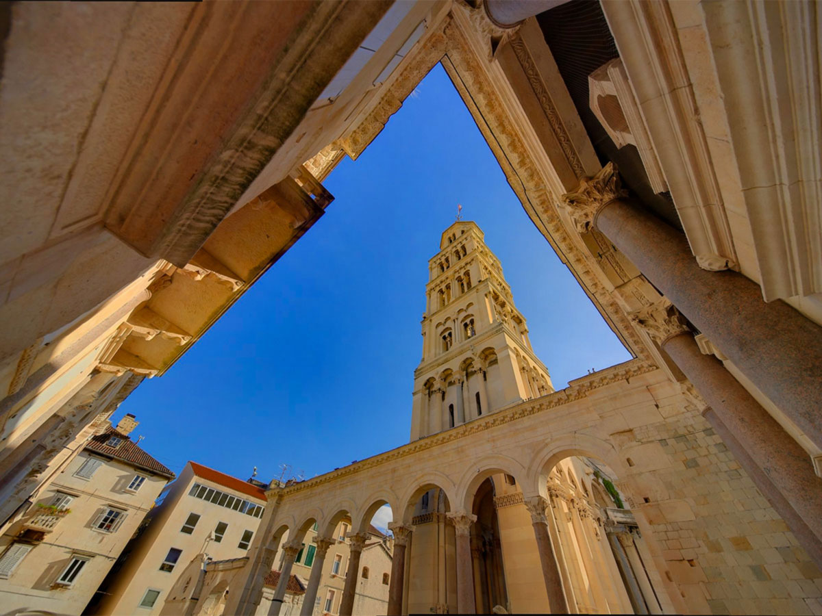 The oldtown of Split visited on a family friendly guided tour in Croatia