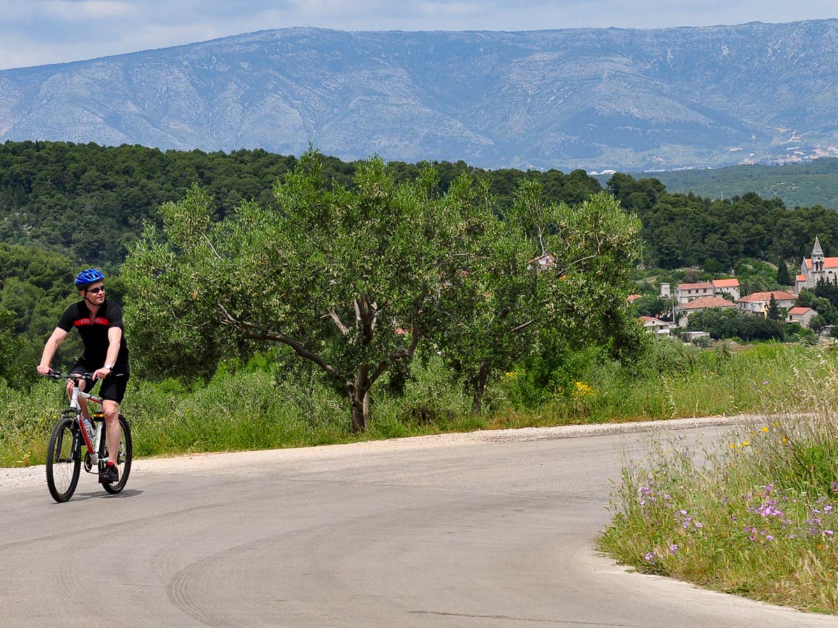 Family Adventure Tour in Croatia includes biking in Hvar Island