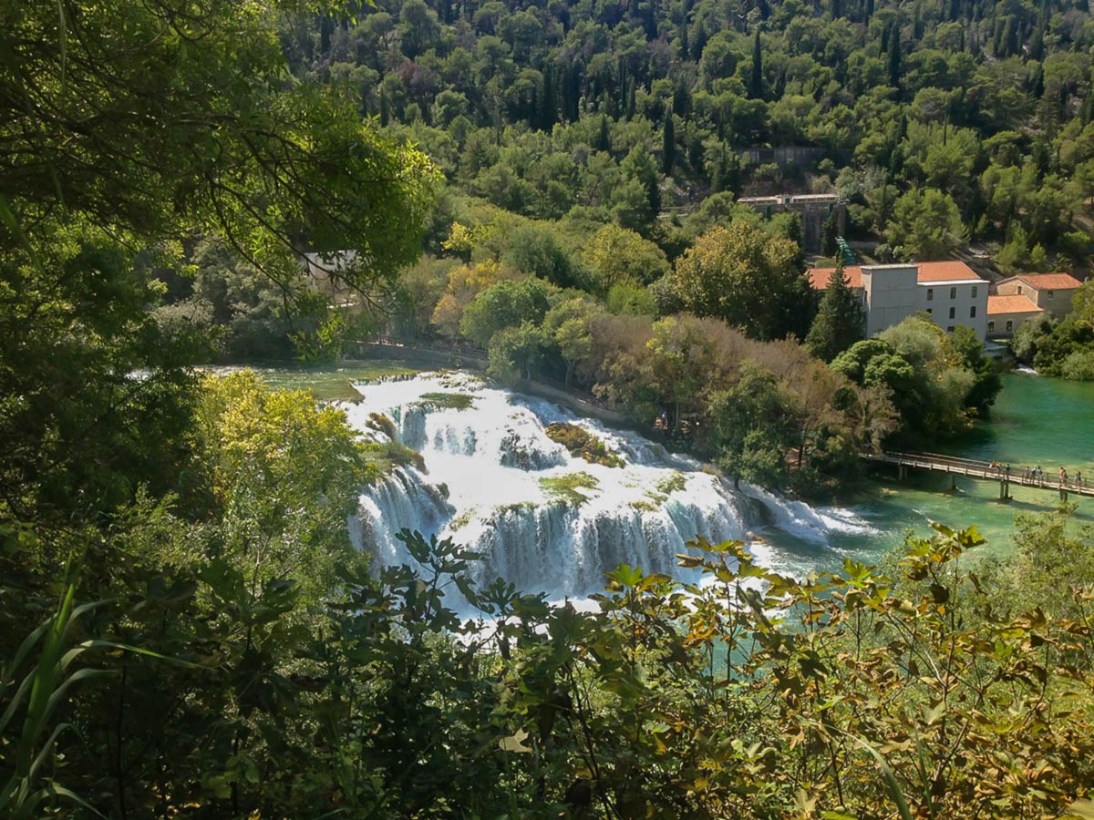 Krka Waterfalls visited on Family Adventure Tour in Croatia