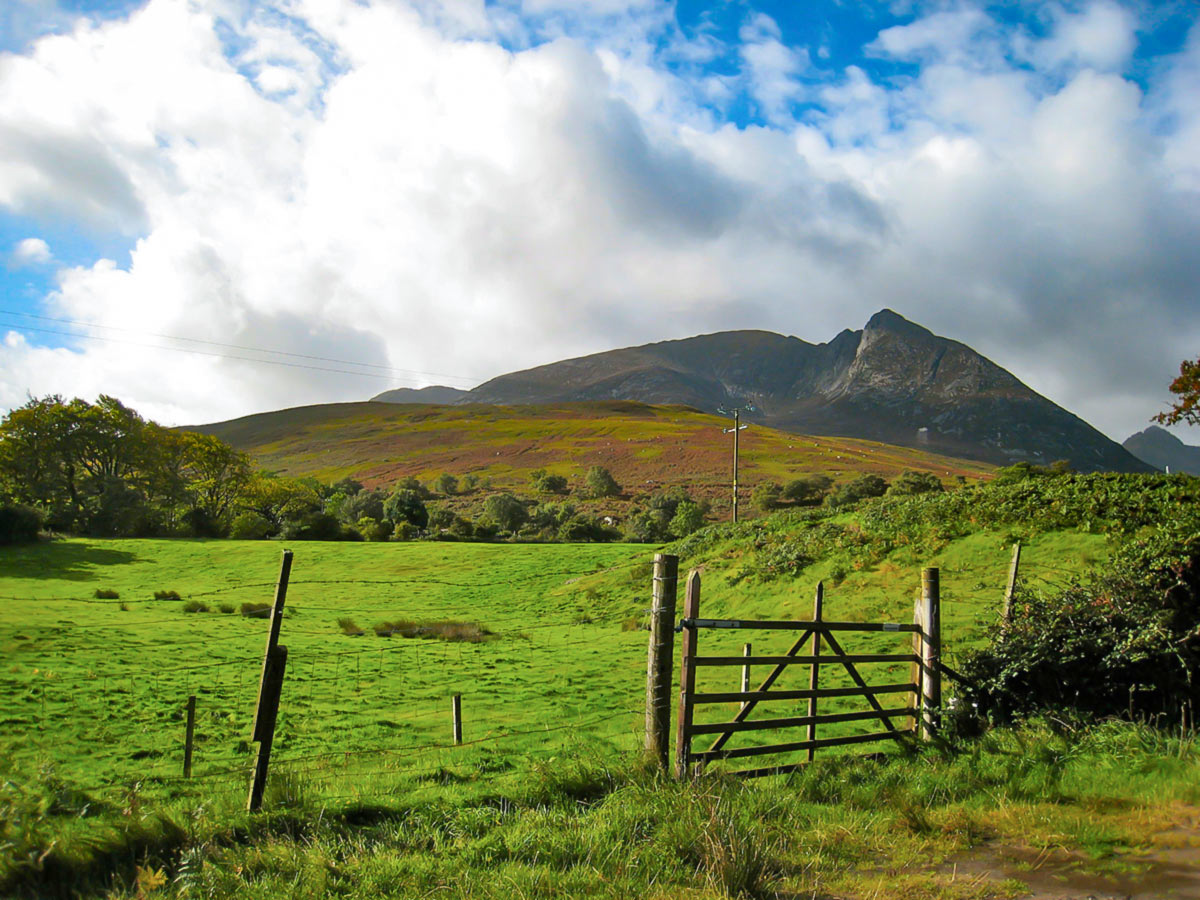 View to Goat Fell in Arran on Clyde Islands Whiskey Tour in Scotland