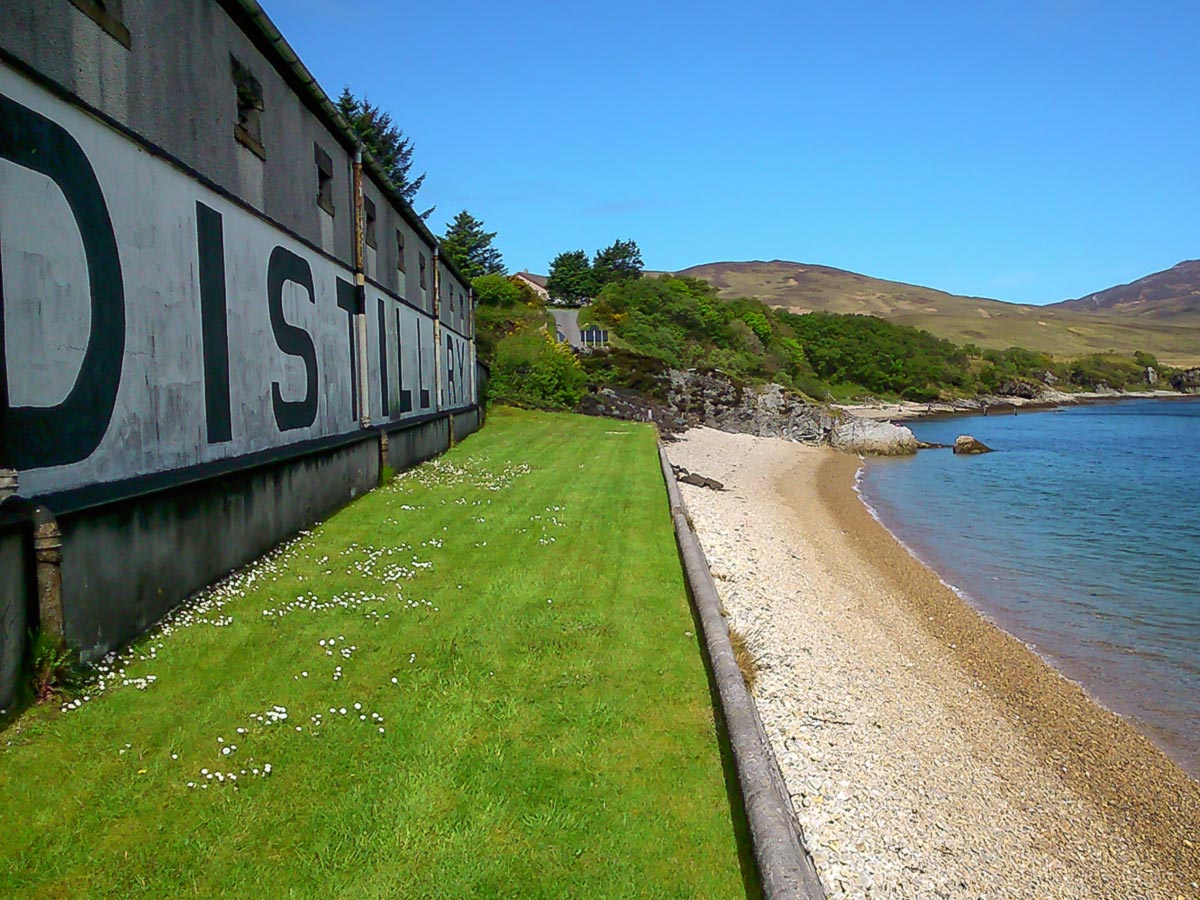 Bunnahabhain Distillery in Islay seen on Clyde Islands Whiskey Tour in Scotland